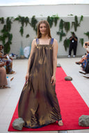Kaltume Striped Dress - gold
