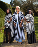 Ajibola Stripped Maxi Dress - black and white