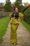 Labake Maxi Skirt With A Matching Blouse  - yellow