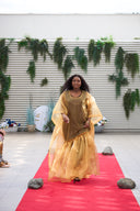 Ayomide Pleated Dress - Gold dress