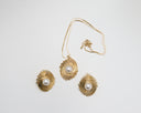 Statement Bead Silver Earrings And Necklace Set