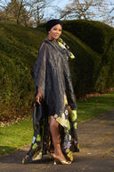Ololade Flower Themed Boubou - Black (Only By Order)