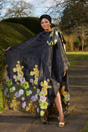 Ololade Flower Themed Boubou - Black (Only By Order)