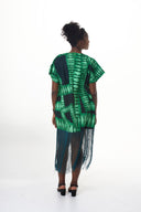 Olamide Tassel Adire Dress - Green