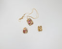 Luxury Multi Coloured Stone Earrings and necklace set